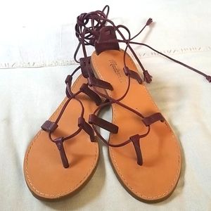 Madewell Boardwalk Lace Up Sandals